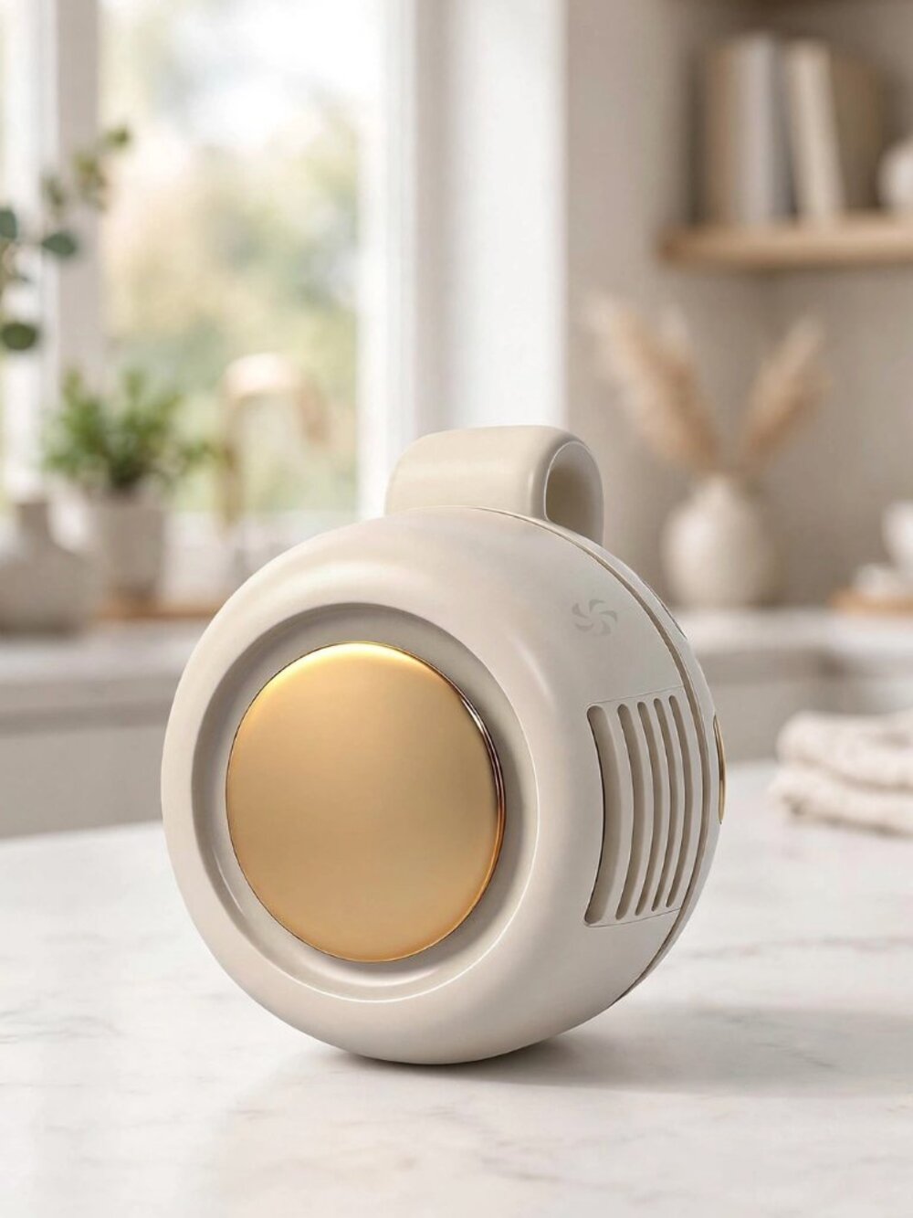 Timeno Portable Clip-On Bladeless Fan 360° Rotatable Rechargeable - White